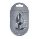 Smooth Silicone Anal Plug - Large - 3.5" / 8,9 cm - Gunmetal