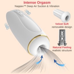 Nappex Branco White – Elektryczny Masturbator dla Mężczyzn | Ssanie + Wibracje, 29 Trybów
