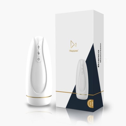 Nappex Branco White – Elektryczny Masturbator dla Mężczyzn | Ssanie + Wibracje, 29 Trybów