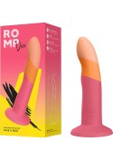 ROMP Dizi Pink – Zakrzywiony silikonowy dildo 7” do punktu G i P | Strap-On Compatible