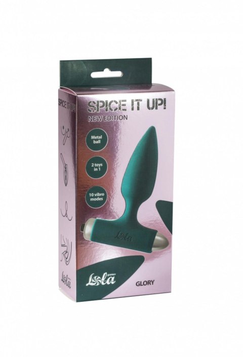 Spice it Up Glory Dark Green – Wibrujący Korek Analny z Wibro-Kulą | 10 Trybów, Silikon Medyczny