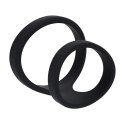 2 Loop Silicone Cockring - Black