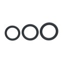 Classic Silicone Cockring Set of 3 - L/XL/XXL - Black