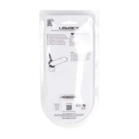 Detachable Wide Adjustable Silicone Lasso Cockring - 5mm - Black