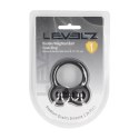 Liquid Silicone Double Weighted Ball Cockring - Black