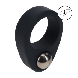 Liquid Silicone Single Weighted Ball Cockring - Black
