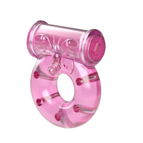 Vibrating Cock Ring & Condom Set - Pink
