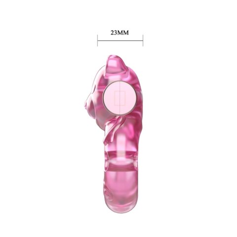 Vibrating Bear Cock Ring - Pink
