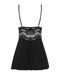Bielizna-810-BAB-1 babydoll i stringi czarna S/M