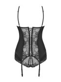 Bielizna-Heartina gorset i figi czarny S/M