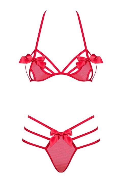 Bielizna-Giftella komplet 2-częściowy czerwony S/M Bielizna-Giftella komplet 2-częściowy czerwony S/M
