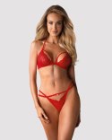 Bielizna-838-SET-3 komplet 2-częściowy czerwony S/M