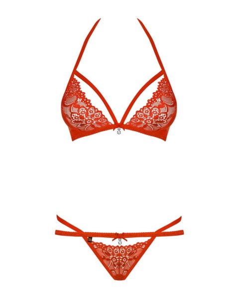 Bielizna-838-SET-3 komplet 2-częściowy czerwony S/M Bielizna-838-SET-3 komplet 2-częściowy czerwony S/M