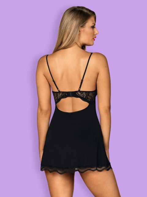Bielizna-Luvae babydoll i stringi czarne XXL Bielizna-Luvae babydoll i stringi czarne XXL