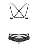Bielizna-860-SET-1 komplet 2-częściowy czarny S/M