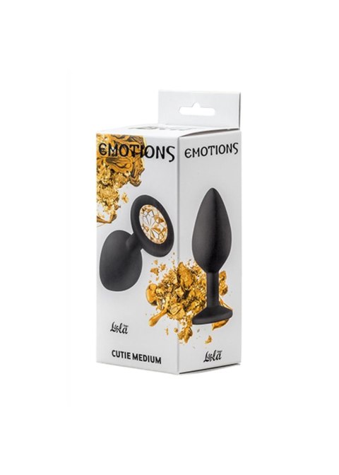 Plug-Anal Plug Emotions Cutie Medium Black golden crystal Plug-Anal Plug Emotions Cutie Medium Black golden crystal