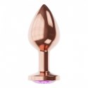Plug-Butt Plug Diamond Amethyst Shine S Rose Gold