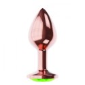 Plug-Butt Plug Diamond Emerald Shine S Rose Gold