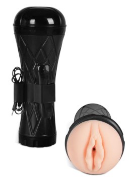 NeoFlash™ Vultex CyberSkin Masturbator Wibrujący z Wnętrzem RealFeel™ w Formie Latarki | Cyber Skin | Ultra-Realistyczna Wagina