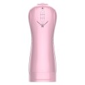 LUMIVOX™ TalkPink 7+7 Masturbator USB z Funkcją Wibracji, Pulsacji, Światła i Trybem Głosowym | 7+7 Trybów | Różowy