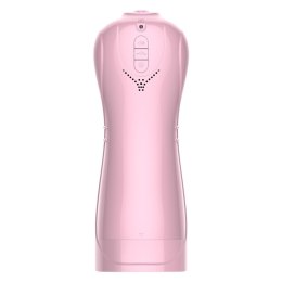 LUMIVOX™ TalkPink 7+7 Masturbator USB z Funkcją Wibracji, Pulsacji, Światła i Trybem Głosowym | 7+7 Trybów | Różowy
