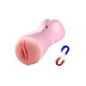 LUMIVOX™ TalkPink 7+7 Masturbator USB z Funkcją Wibracji, Pulsacji, Światła i Trybem Głosowym | 7+7 Trybów | Różowy