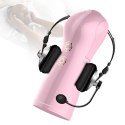 LUMIVOX™ TalkPink 7+7 Masturbator USB z Funkcją Wibracji, Pulsacji, Światła i Trybem Głosowym | 7+7 Trybów | Różowy