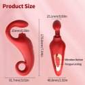 MERFIA™ LickPulse 2in1 | Wibrator + Symulacja Języka | 10 Funkcji Wibracji + 10 Trybów Lizania | USB