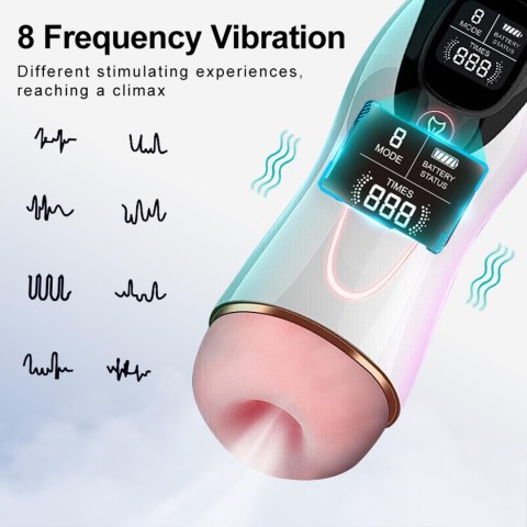 VibeCore™ EchoPulse 8X Masturbator Wibrujący z 8 Trybami + Funkcją Interaktywną | RealFeel Texture | USB Rechargeable VibeCore™ EchoPulse 8X Masturbator Wibrujący z 8 Trybami + Funkcją Interaktywną | RealFeel Texture | USB Rechargeable