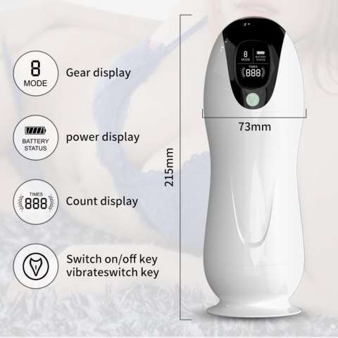 VibeCore™ EchoPulse 8X Masturbator Wibrujący z 8 Trybami + Funkcją Interaktywną | RealFeel Texture | USB Rechargeable VibeCore™ EchoPulse 8X Masturbator Wibrujący z 8 Trybami + Funkcją Interaktywną | RealFeel Texture | USB Rechargeable