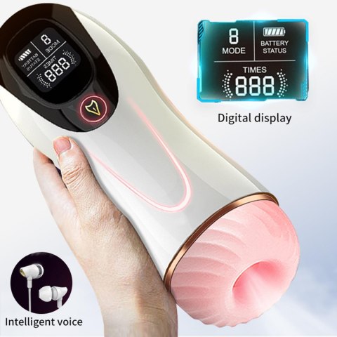 VibeCore™ EchoPulse 8X Masturbator Wibrujący z 8 Trybami + Funkcją Interaktywną | RealFeel Texture | USB Rechargeable VibeCore™ EchoPulse 8X Masturbator Wibrujący z 8 Trybami + Funkcją Interaktywną | RealFeel Texture | USB Rechargeable
