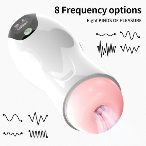VibeCore™ EchoPulse 8X Masturbator Wibrujący z 8 Trybami + Funkcją Interaktywną | RealFeel Texture | USB Rechargeable VibeCore™ EchoPulse 8X Masturbator Wibrujący z 8 Trybami + Funkcją Interaktywną | RealFeel Texture | USB Rechargeable