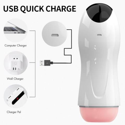 VibeCore™ EchoPulse 8X Masturbator Wibrujący z 8 Trybami + Funkcją Interaktywną | RealFeel Texture | USB Rechargeable VibeCore™ EchoPulse 8X Masturbator Wibrujący z 8 Trybami + Funkcją Interaktywną | RealFeel Texture | USB Rechargeable