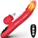 FLAMEKISS™ 7X RedHeat – Silikonowy Wibrator z Funkcją Lizania, Pchnięć i Podgrzewania