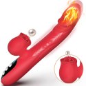 FLAMEKISS™ 7X RedHeat – Silikonowy Wibrator z Funkcją Lizania, Pchnięć i Podgrzewania