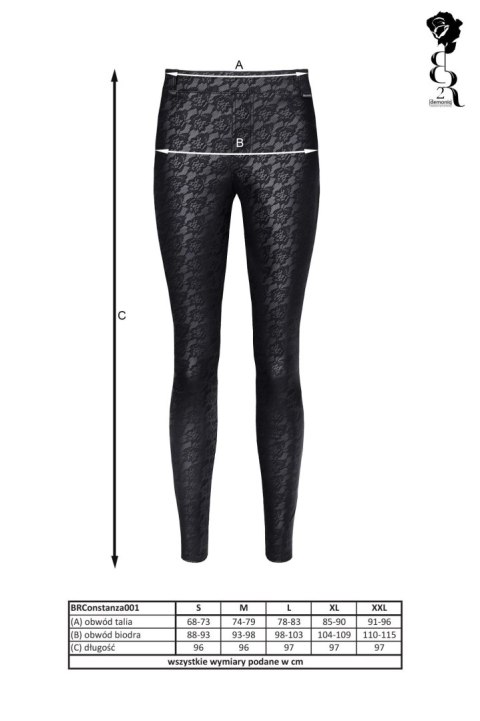 Bielizna - BRCONSTANZA001 leginsy czarne rozmiar S Bielizna - BRCONSTANZA001 leginsy czarne rozmiar S