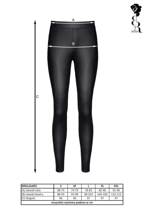 Bielizna - BRGIULIA001 legginsy czarne rozmiar XXL Bielizna - BRGIULIA001 legginsy czarne rozmiar XXL