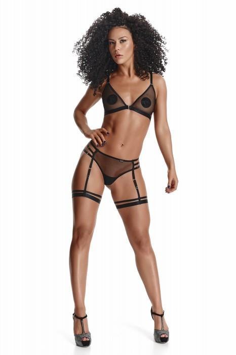 Bielizna-LadyX Adora XL - biustonosz, stringi, podwiązki Bielizna-LadyX Adora XL - biustonosz, stringi, podwiązki