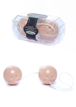 SENSISKIN™ | Kulki Gejszy Duo-Balls w Naturalnym Odcieniu | Trening Mięśni Kegla & Zmysłowa Stymulacja