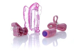 EroMotylek Pink – Innowacyjny Masażer Rozkoszy - Stymulator łechtaczki + Wibrujący Penis na paskach