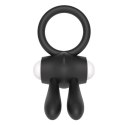 Power Clit Silicone Cockring Black