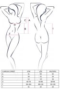 Bielizna-CLARISSE CORSET black L/XL - Casmir