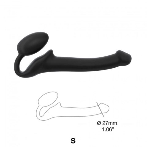 SEMI-REALISTIC BENDABLE STRAP-ON BLACK - S SEMI-REALISTIC BENDABLE STRAP-ON BLACK - S