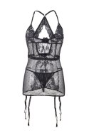 Babydoll with garter belt and thong 2XL-3XL