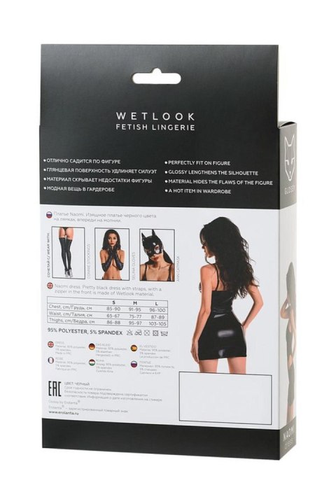 Wetlook black dress NAOMI - black L Wetlook black dress NAOMI - black L