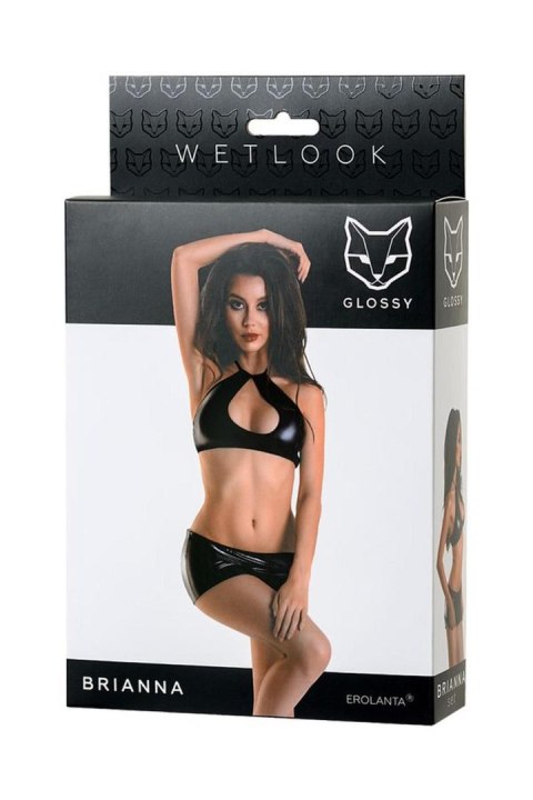 Wetlook shiny set BRIANNA - black XL Wetlook shiny set BRIANNA - black XL