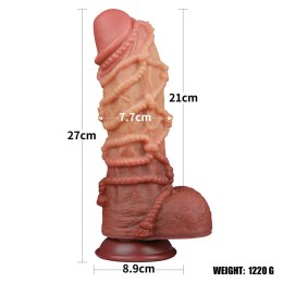 TITAN ROPECORE™ – Dildo z Liny i Platynowego Silikonu, 10.5” Dual Layered