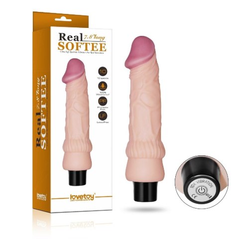 7.8"" REAL SOFTEE Vibrating Dildo 7.8"" REAL SOFTEE Vibrating Dildo