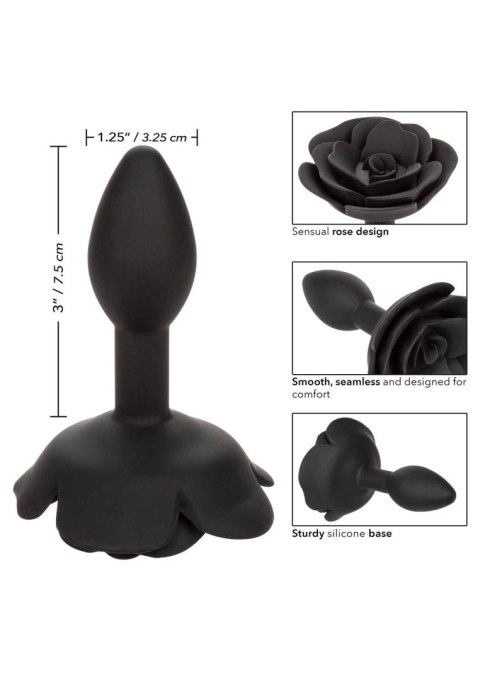 Small Rose Anal Plug Black Small Rose Anal Plug Black