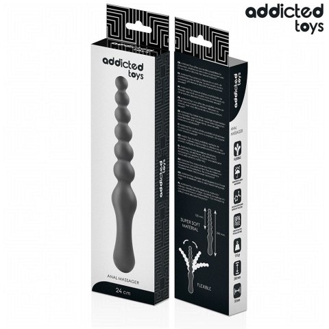 Addicted Toys masażer analny 24 cm z silikonu medycznego, progresywny Addicted Toys masażer analny 24 cm z silikonu medycznego, progresywny